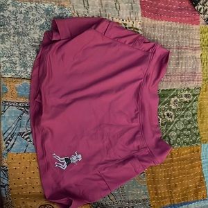 Pink, ultra girl running skirt, short length, wide pockets XS NWOT SkirtSports